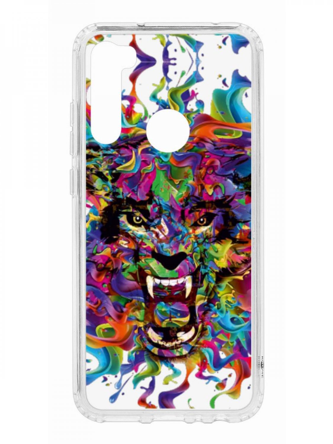 фото Противоударный чехол для xiaomi redmi note 8t kruche print colored beast прозрачный кruче