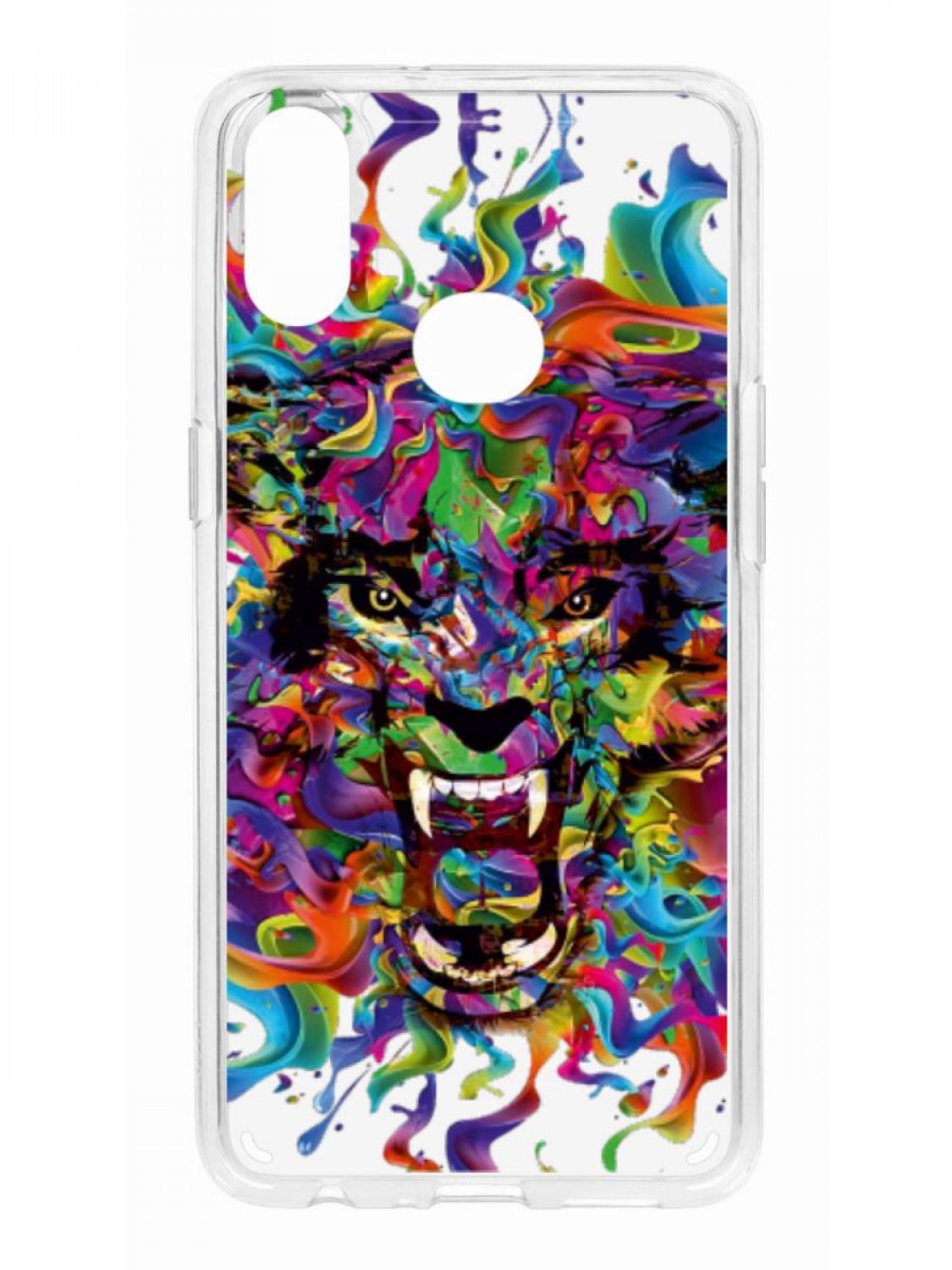 фото Противоударный чехол для samsung galaxy a10s kruche print colored beast прозрачный кruче