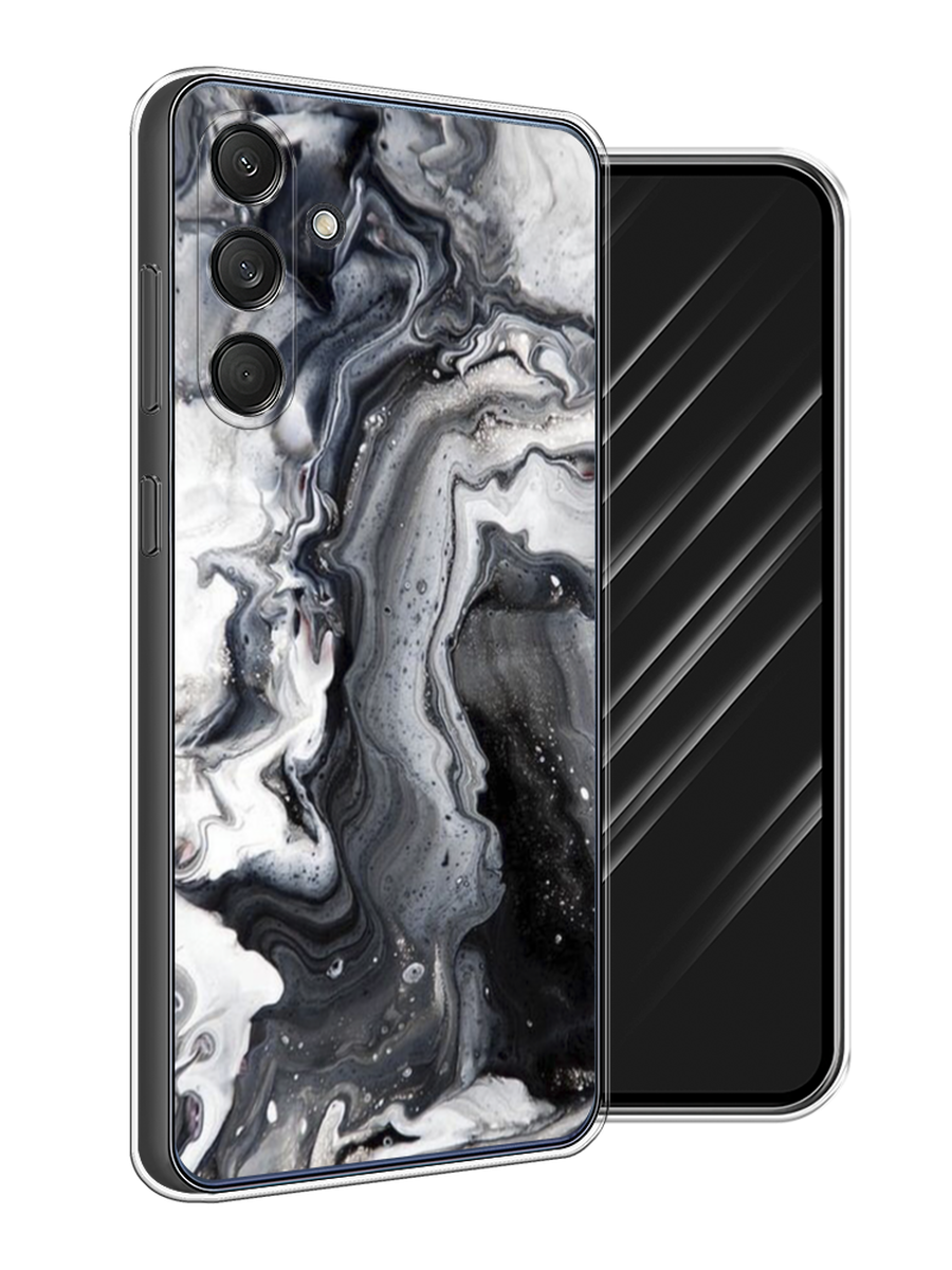 

Чехол Awog на Samsung Galaxy M55 "Бело-черные сложные полосы", Серый;серебристый;белый, 2109650-1