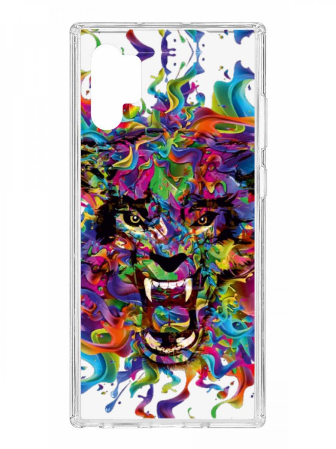 фото Противоударный чехол для samsung galaxy note 10+ kruche print colored beast прозрачный кruче