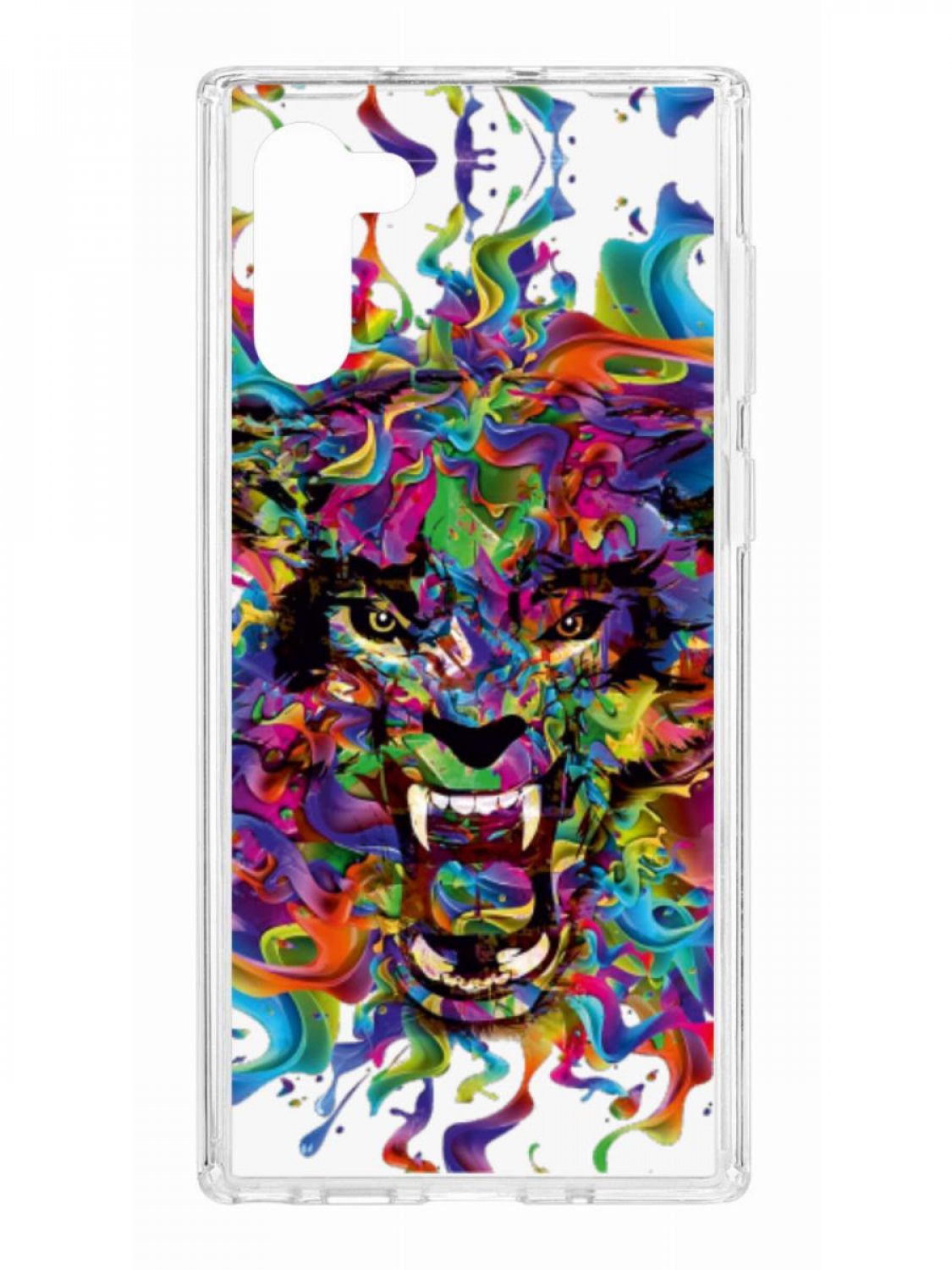 фото Противоударный чехол для samsung galaxy note 10 kruche print colored beast прозрачный кruче