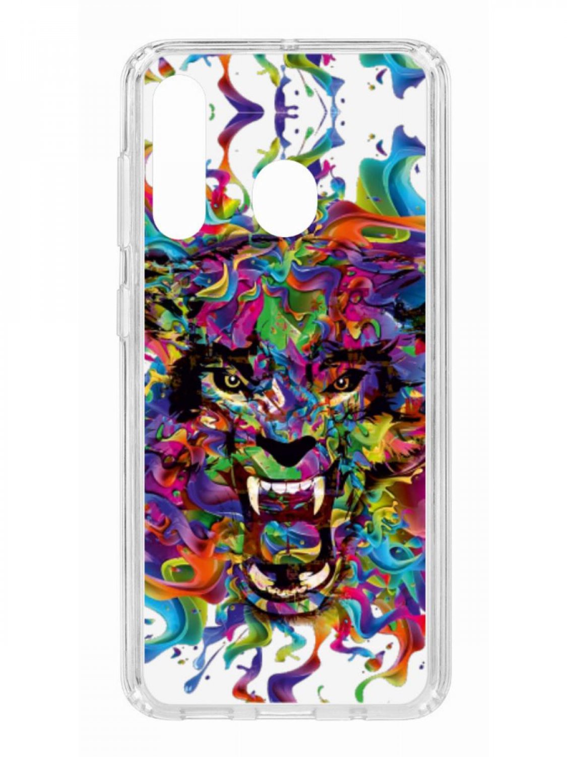 фото Противоударный чехол для samsung galaxy a60 2019 kruche print colored beast прозрачный кruче