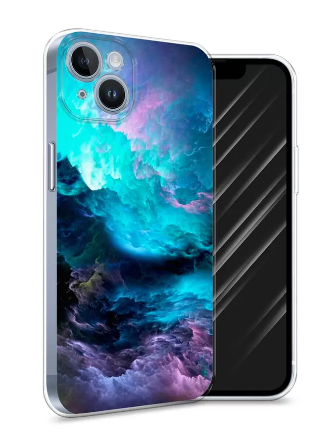 

Силиконовый чехол Awog "Бирюзовое небо" для Apple iPhone 14, Разноцветный, 15150-4