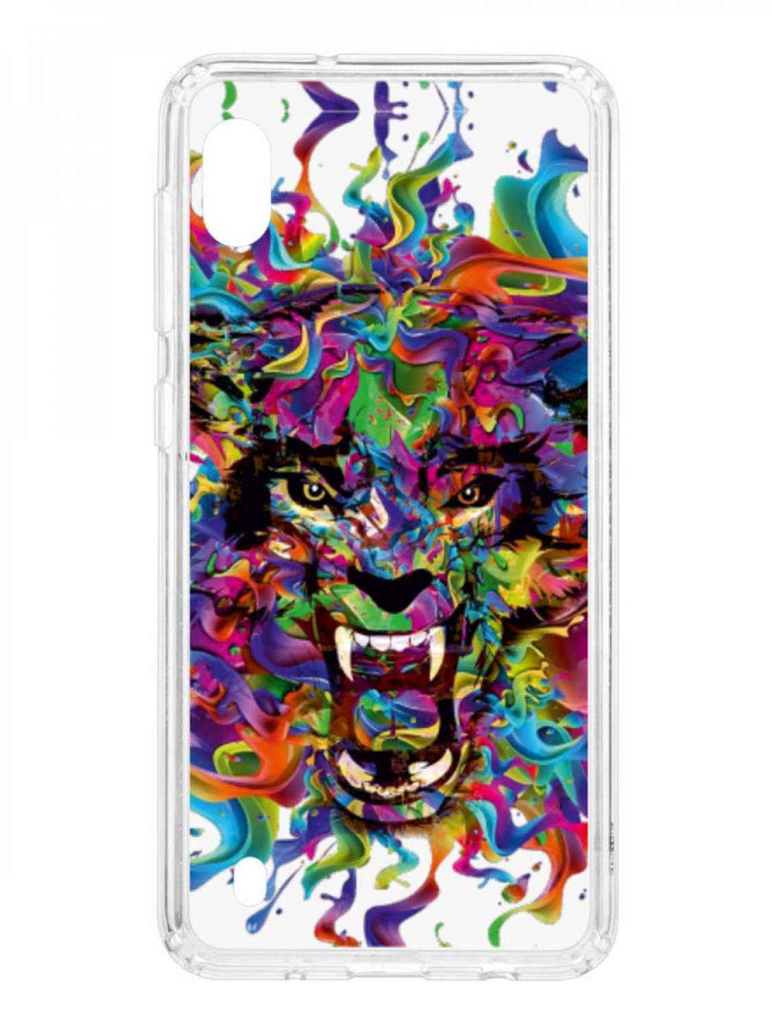 фото Противоударный чехол для samsung galaxy a10 2019 kruche print colored beast прозрачный кruче