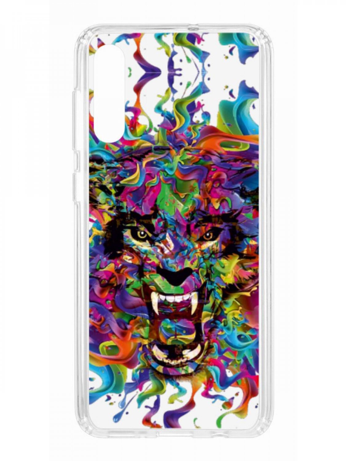 фото Противоударный чехол для samsung galaxy a50 2019 kruche print colored beast прозрачный кruче