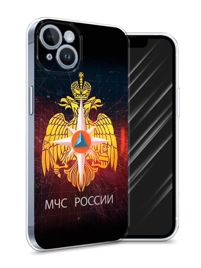 

Силиконовый чехол Awog "МЧС России" для Apple iPhone 14, Разноцветный, 15150-5