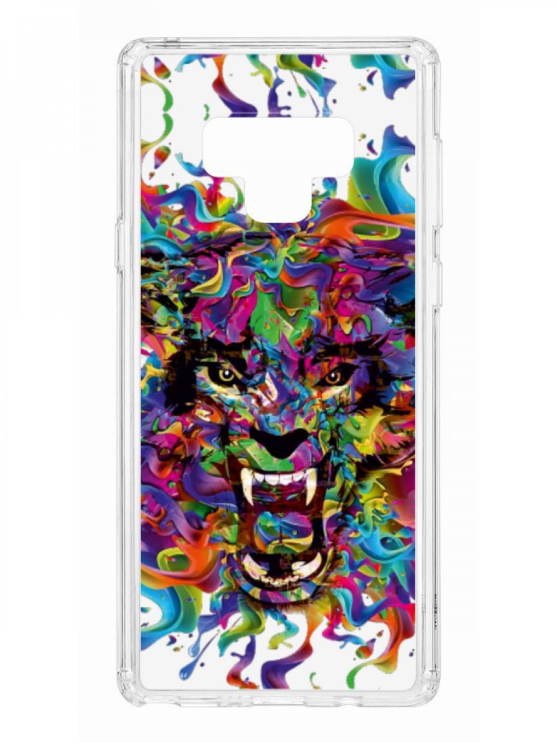 фото Противоударный чехол для samsung galaxy note 9 kruche print colored beast прозрачный кruче