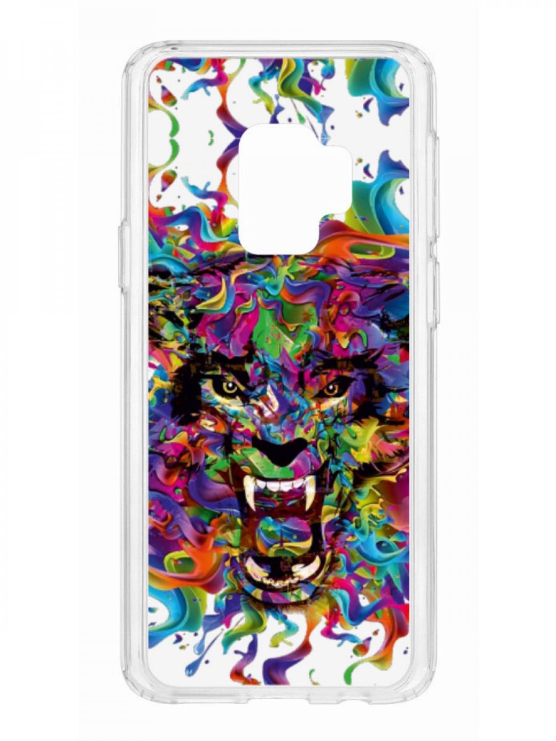 фото Противоударный чехол для samsung galaxy s9 kruche print colored beast прозрачный кruче