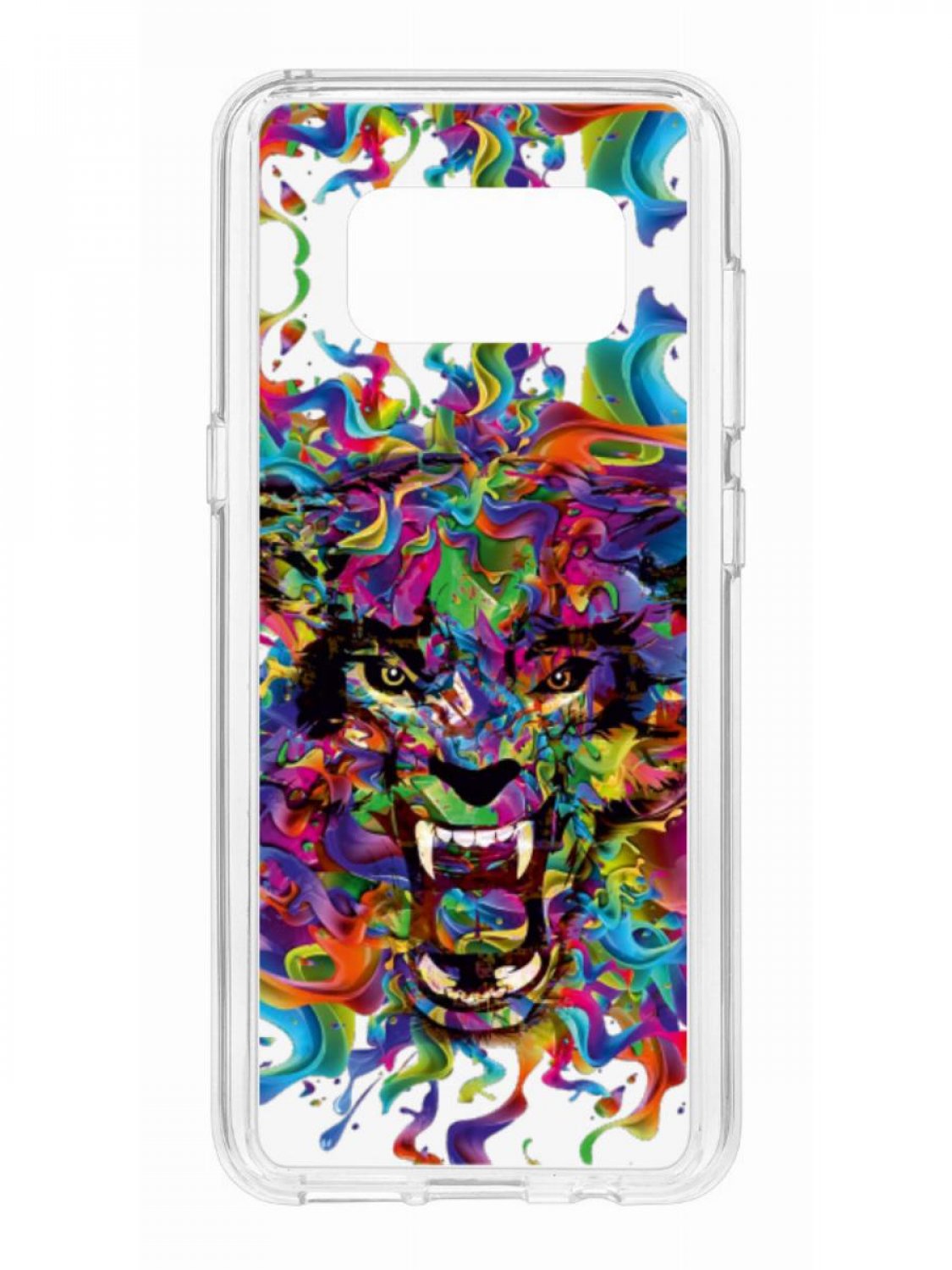 фото Противоударный чехол для samsung galaxy s8 kruche print colored beast прозрачный кruче