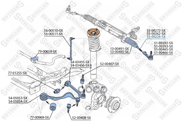 

Рулевая тяга Stellox 5500226SX