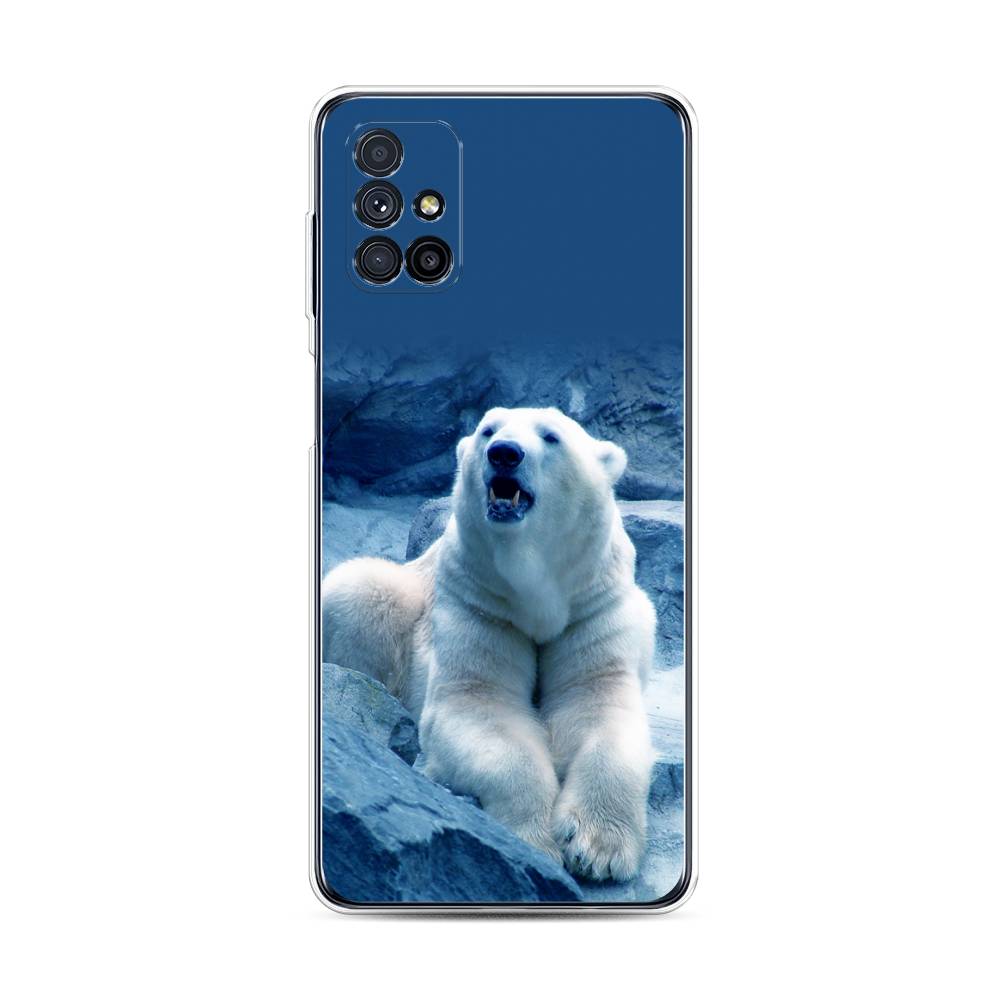 

Чехол на Samsung Galaxy M31s "Белый медведь", Голубой;белый, 2101450-1