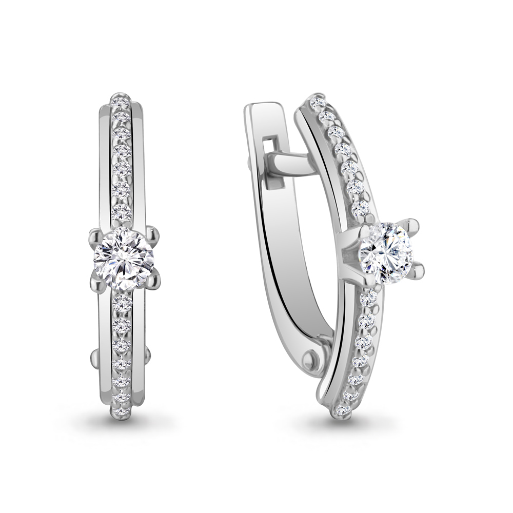 

Серьги из серебра с фианитом Aquamarine Aquamarine 435501А_925_р, 435501А_925_р