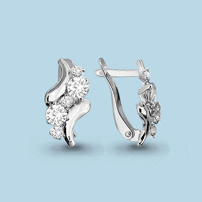 

Серьги из серебра с фианитом Aquamarine Aquamarine 43537_925_р, 43537_925_р