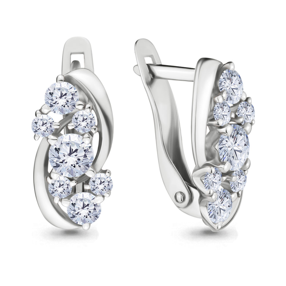 

Серьги из серебра с фианитом Aquamarine Aquamarine 435361_925_р, 435361_925_р