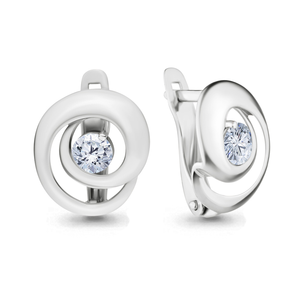 

Серьги из серебра с фианитом Aquamarine Aquamarine 435191_925_р, 435191_925_р