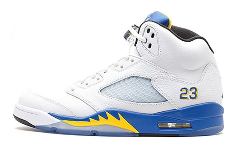 

Кеды унисекс Jordan Air Jordan 5 Retro Laney (2013) белые 43 EU, Белый, Air Jordan 5 Retro Laney (2013)