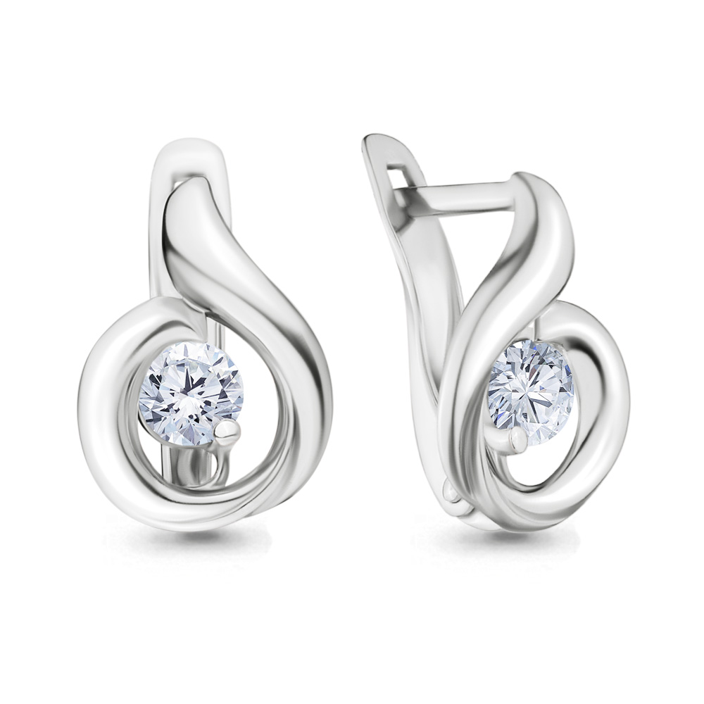

Серьги из серебра с фианитом Aquamarine Aquamarine 435161_925_р, 435161_925_р