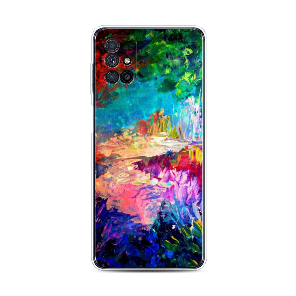

Чехол на Samsung Galaxy M31s "Лес-гуашь", Синий;розовый;зеленый, 2101450-4