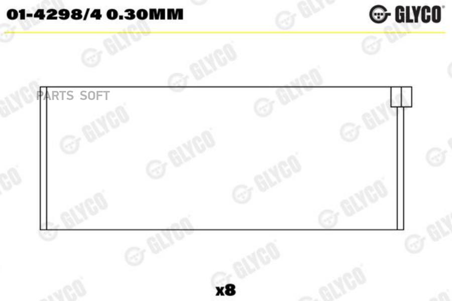 

Вклад.Шатун.Ком/Кт +0.30 Citroen Zx/Xm/Xantia 2,0 89-> Glyco арт. 01-4298/4 0.30MM