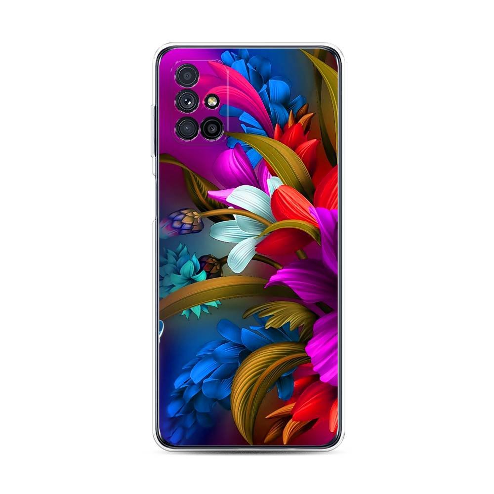 

Чехол на Samsung Galaxy M31s "Фантастические цветы", Фиолетовый;красный;синий, 2101450-2