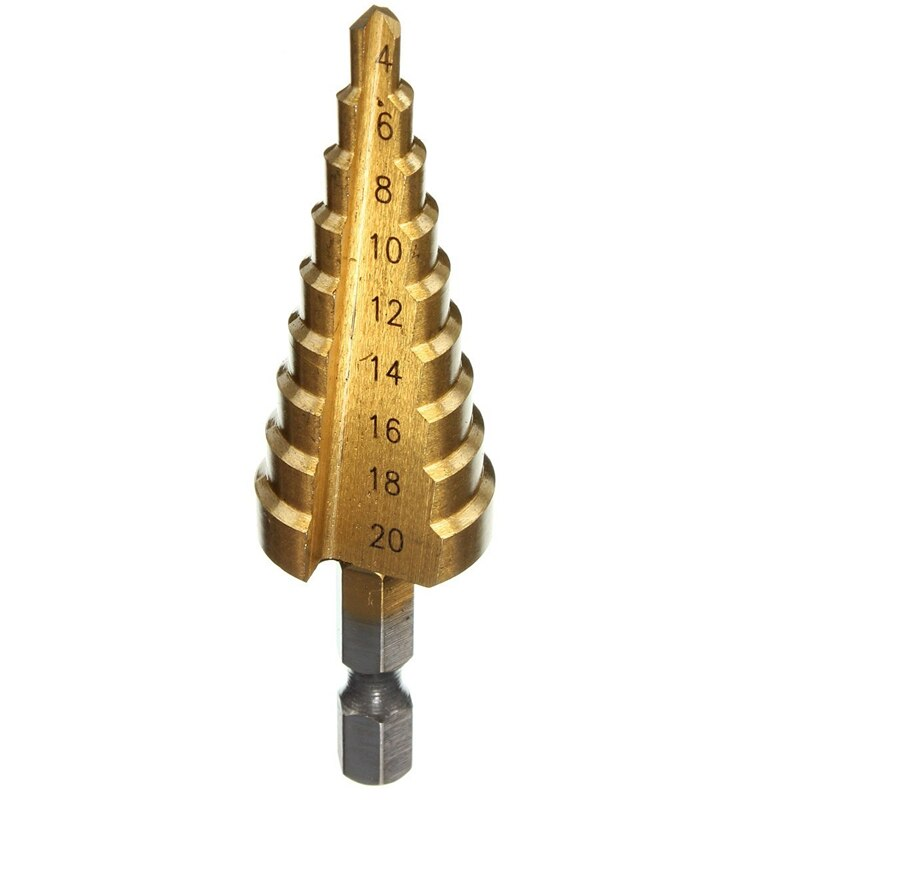 фото Сверло ступенчатое ulike titanium-coated hss step drill по металлу 4-20 мм