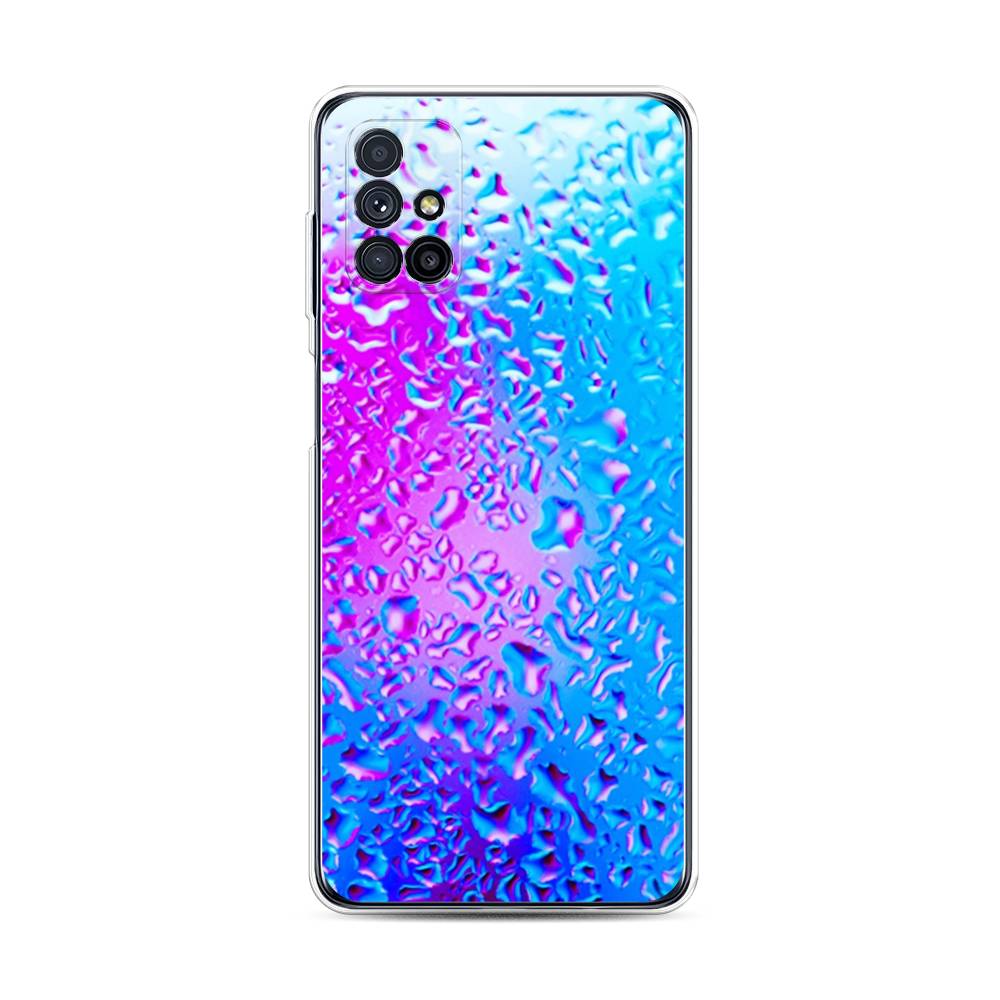 

Чехол на Samsung Galaxy M31s "Капли на стекле", Голубой;розовый, 2101450-3
