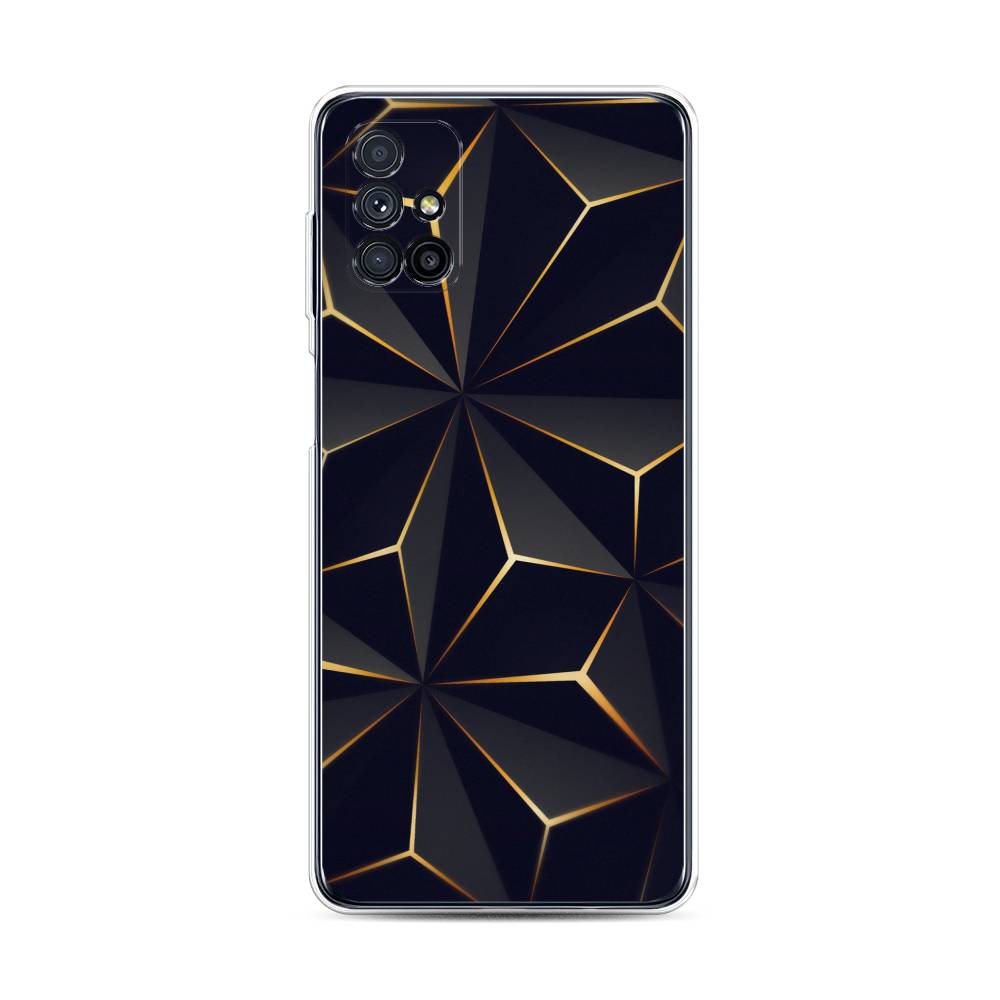

Чехол на Samsung Galaxy M31s "Черные полигоны", Золотистый;черный, 2101450-3