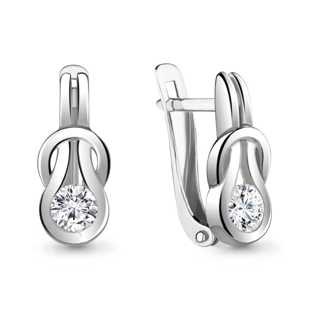 

Серьги из серебра с фианитом Aquamarine Aquamarine 434861А_925_р, 434861А_925_р