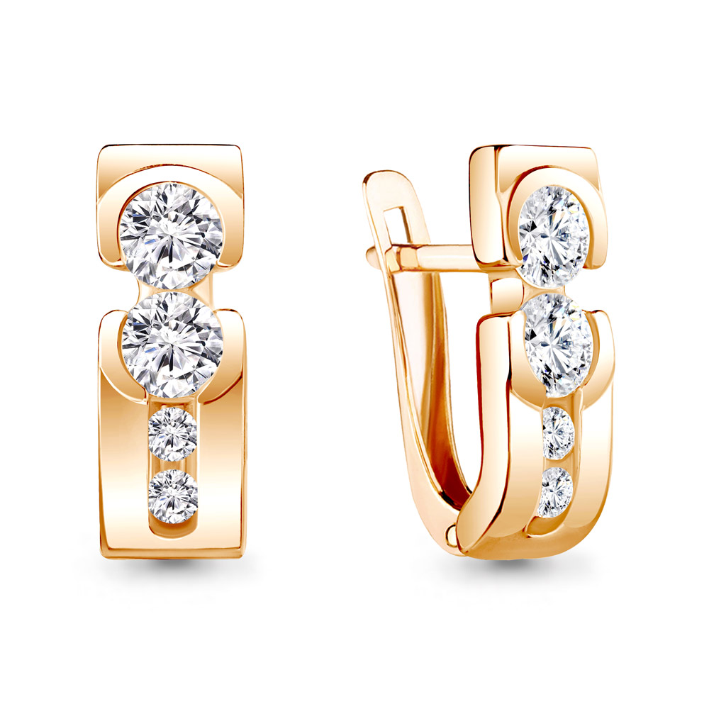 

Серьги из серебра с фианитом Aquamarine Aquamarine 43485А_925_з, 43485А_925_з