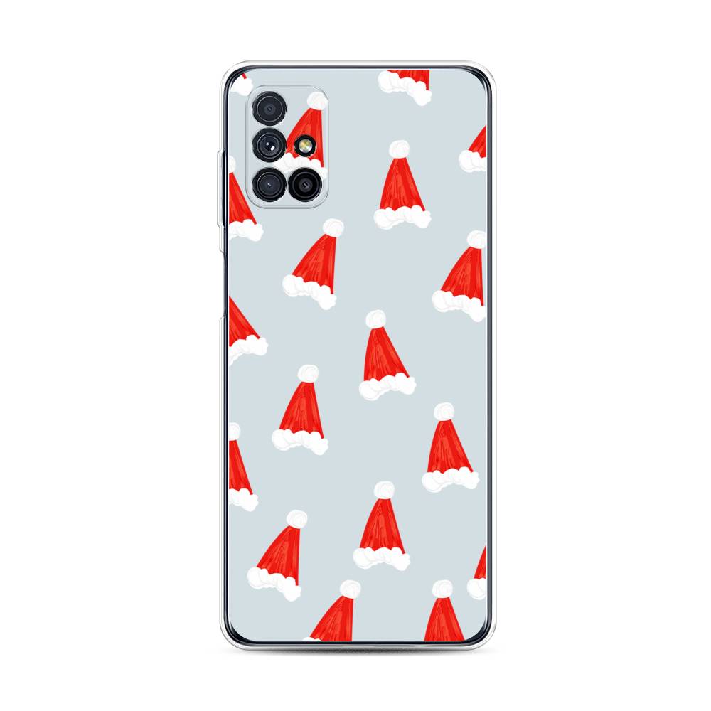 

Чехол на Samsung Galaxy M31s "Новогодние шапочки", Белый;красный;серый, 2101450-5