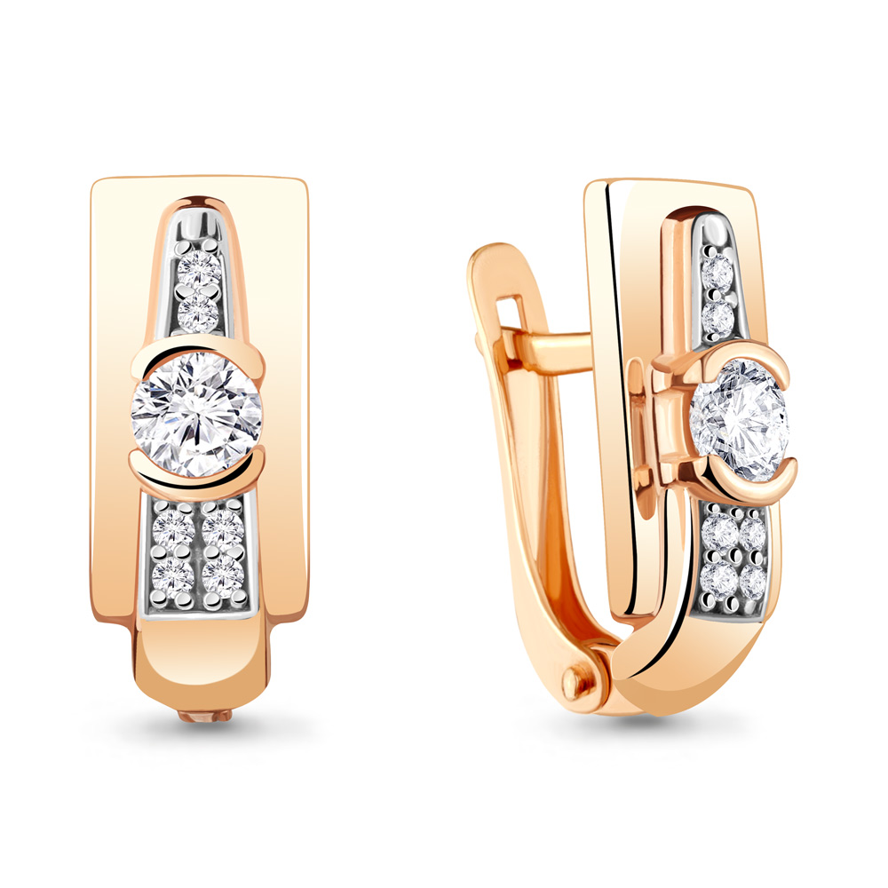 

Серьги из серебра с фианитом Aquamarine Aquamarine 43481А_925_з, 43481А_925_з