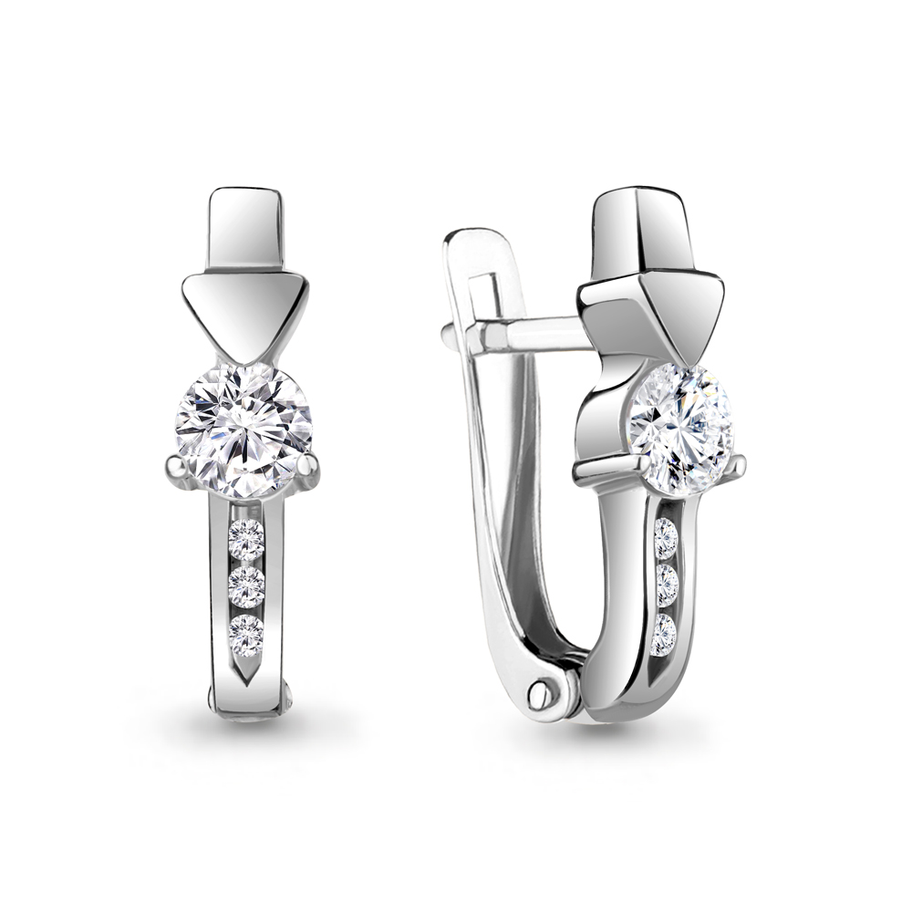 

Серьги из серебра с фианитом Aquamarine Aquamarine 434781А_925_р, 434781А_925_р