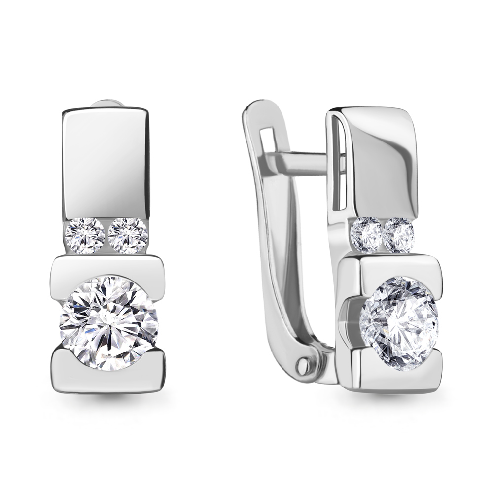 

Серьги из серебра с фианитом Aquamarine Aquamarine 434761А_925_р, 434761А_925_р