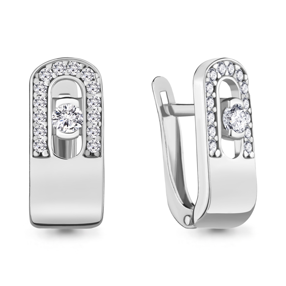 

Серьги из серебра с фианитом Aquamarine Aquamarine 434751А_925_р, 434751А_925_р