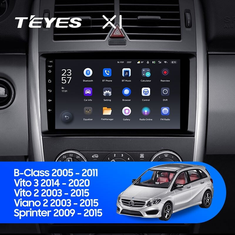Автомобильная магнитола Teyes X1 4G 232 Mercedes Benz B-Class T245 2005-2011 2770000₽