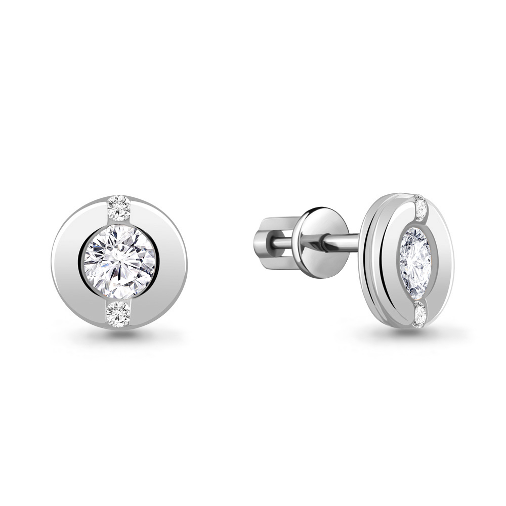 

Серьги из серебра с фианитом Aquamarine Aquamarine 434721А_925_р, 434721А_925_р