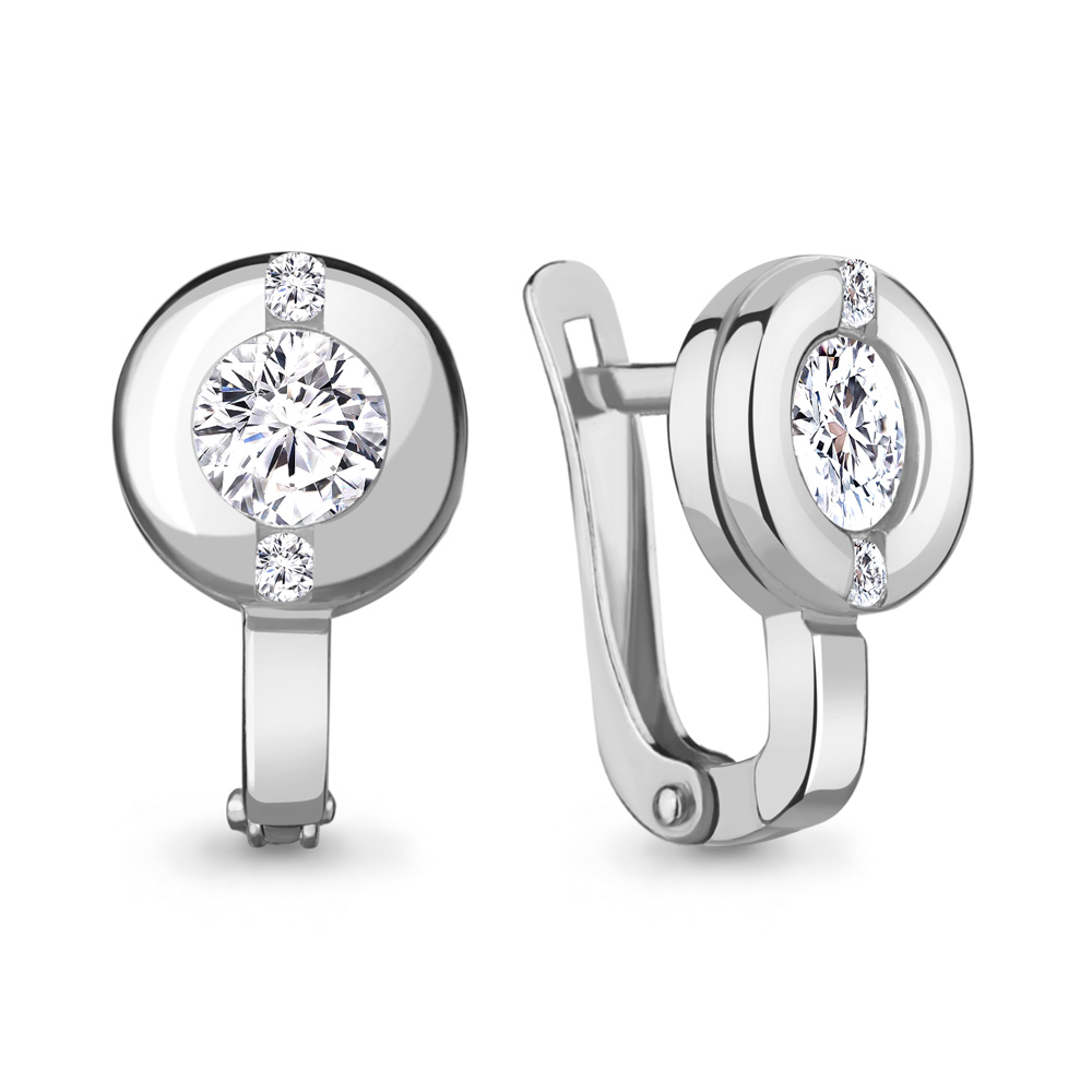 

Серьги из серебра с фианитом Aquamarine Aquamarine 434711А_925_р, 434711А_925_р