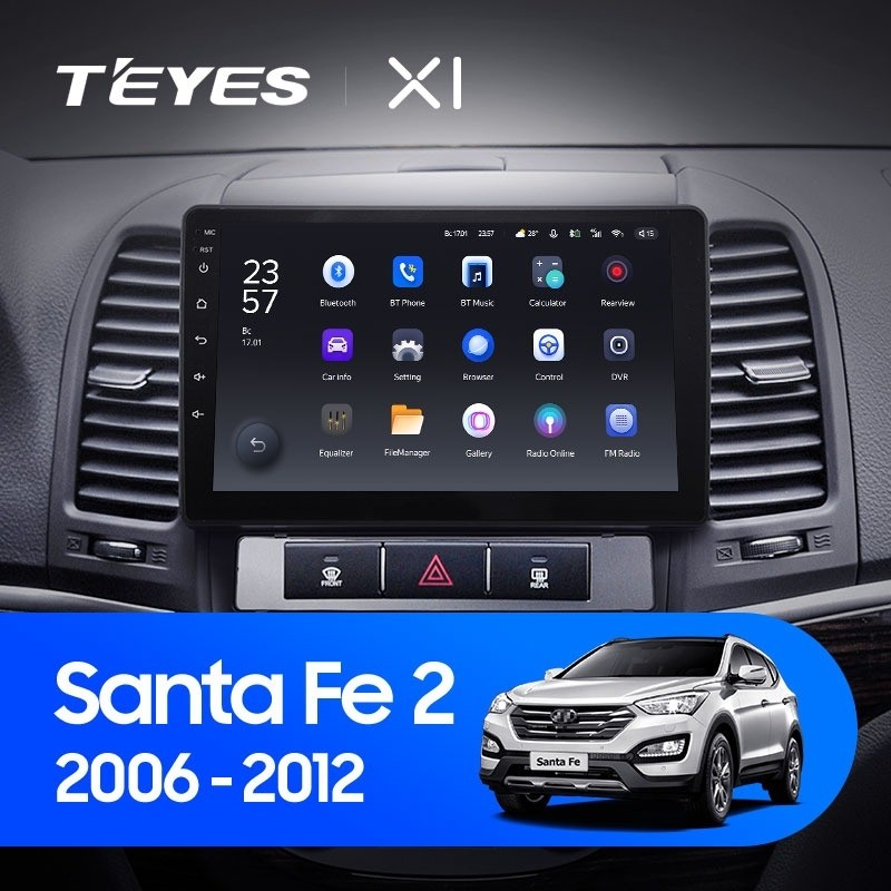 Автомобильная магнитола Teyes X1 4G 232 Hyundai Santa Fe 2 2006-2012 2620000₽