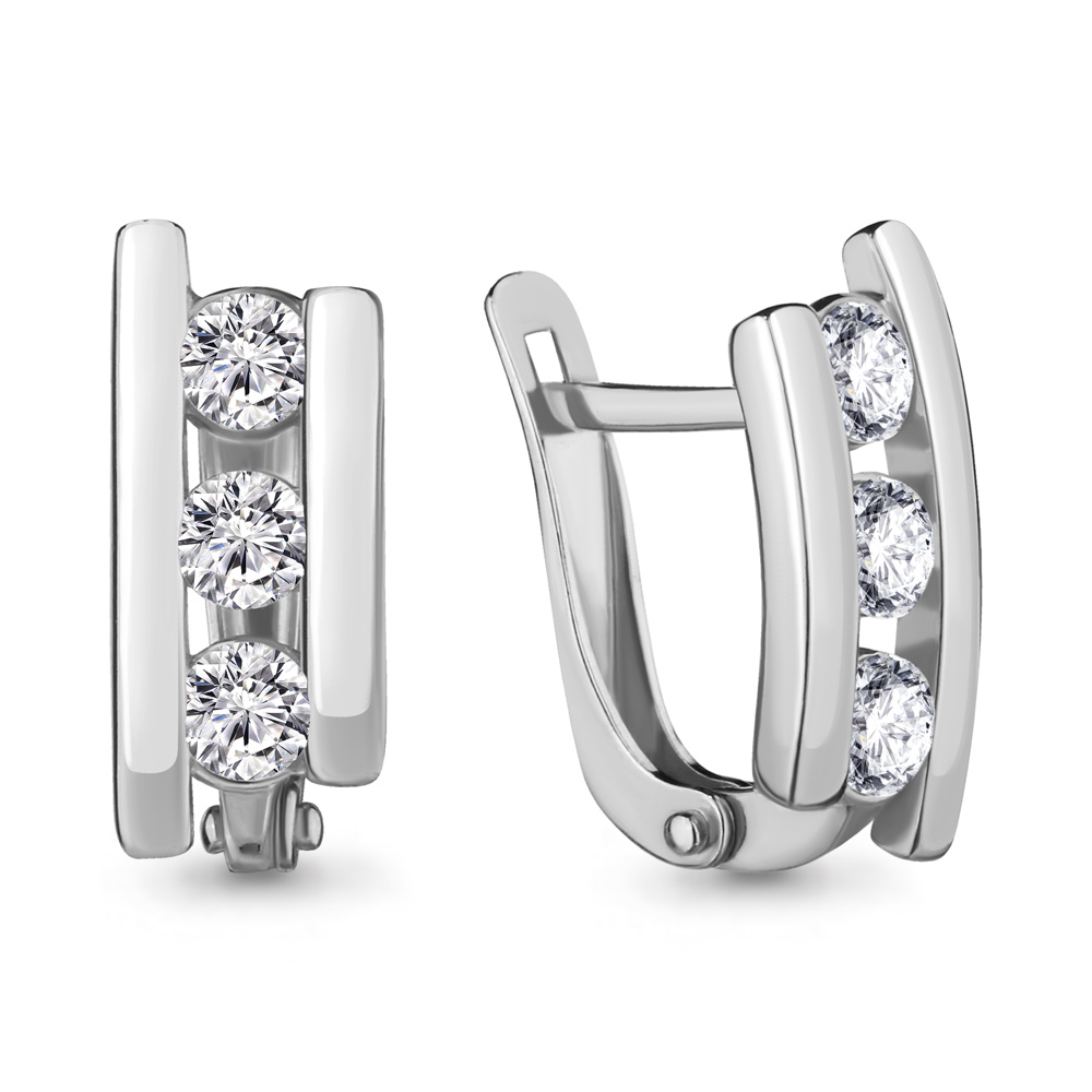 

Серьги из серебра с фианитом Aquamarine Aquamarine 43450_925_р, 43450_925_р