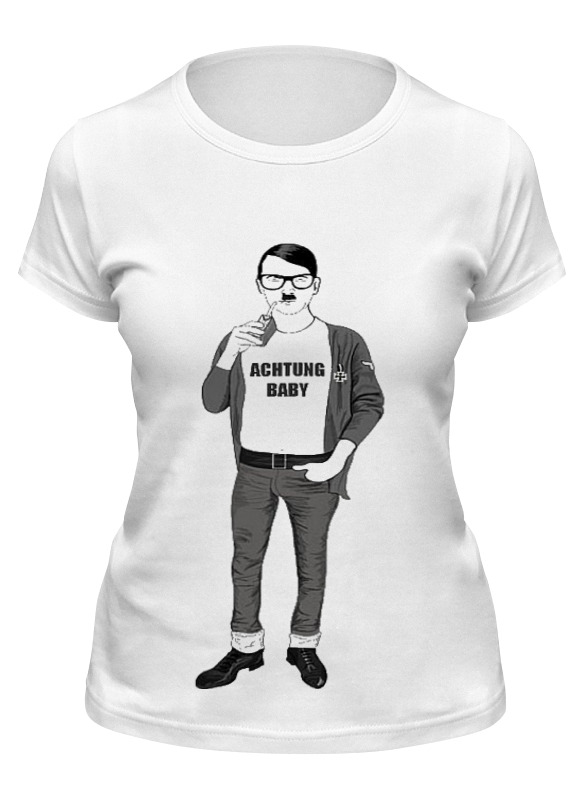 

Футболка женская Printio Ахтунг белая 2XL, Белый, Ахтунг