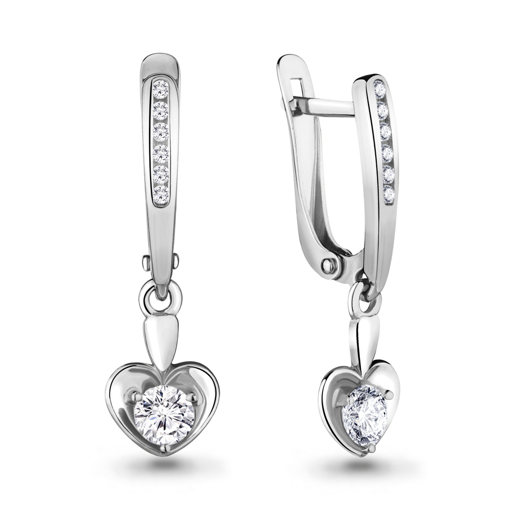 

Серьги из серебра с фианитом Aquamarine Aquamarine 434331А_925_р, 434331А_925_р