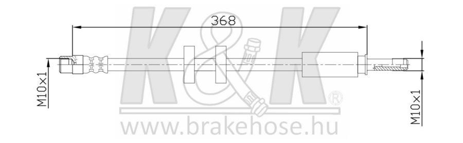 Шланг тормозной передн VOLVO: XC 90 2.5 T/D5/T6 02- K&K FT0365