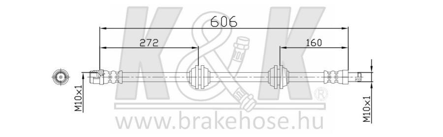 

Шланг тормозной задн MERCEDES: GL,M 06- K&K FT0317, FT0317