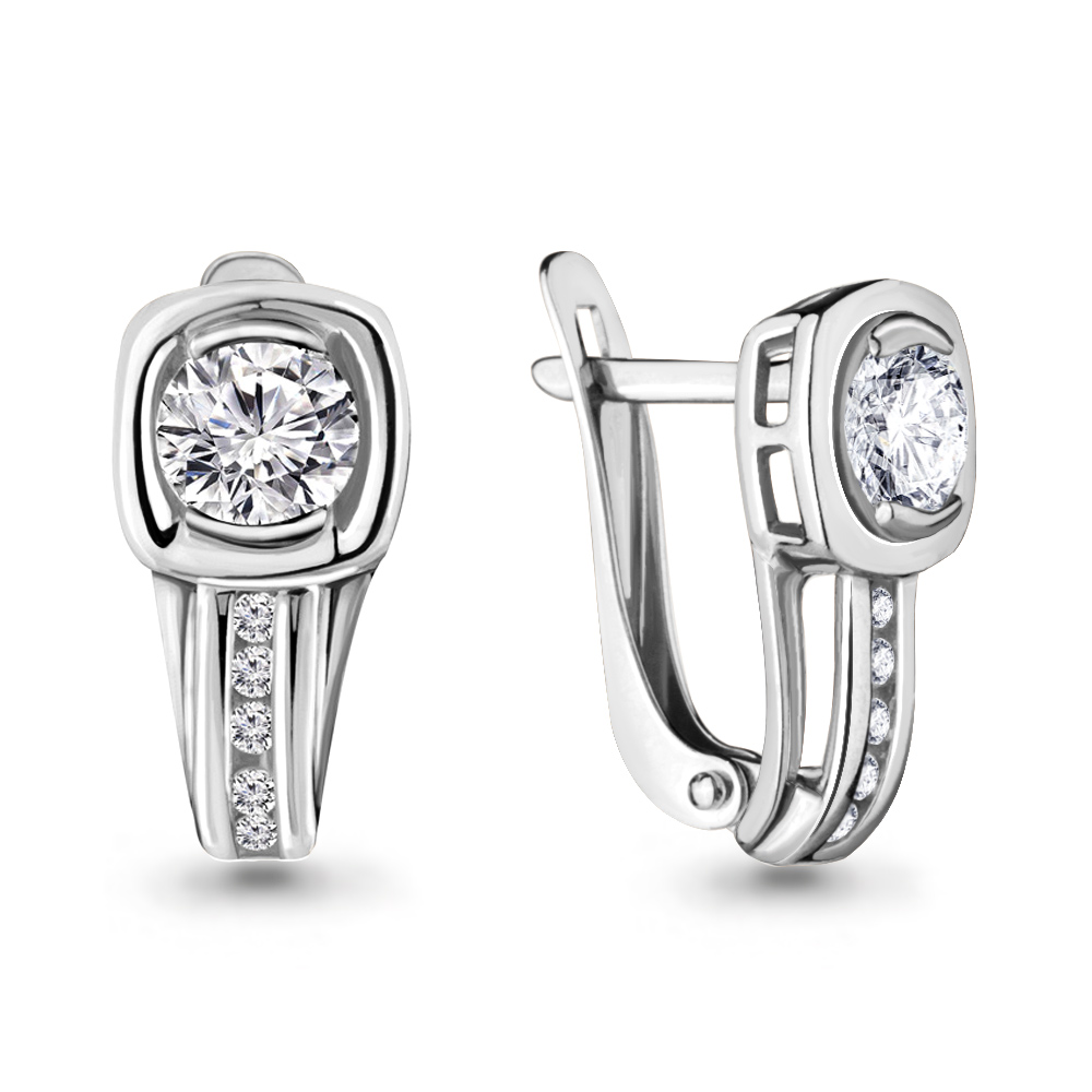 

Серьги из серебра с фианитом Aquamarine Aquamarine 434251А_925_р, 434251А_925_р