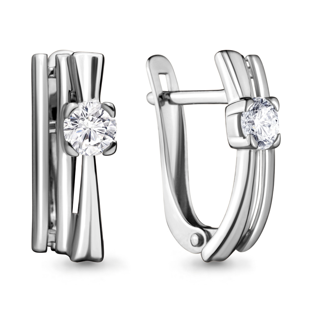 

Серьги из серебра с фианитом Aquamarine Aquamarine 43423_925_р, 43423_925_р