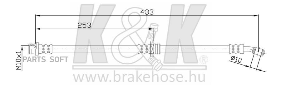 

Шланг тормозной передн SUZUKI: WAGON R+ (MM) 1.3 00- K&K FT0088, FT0088