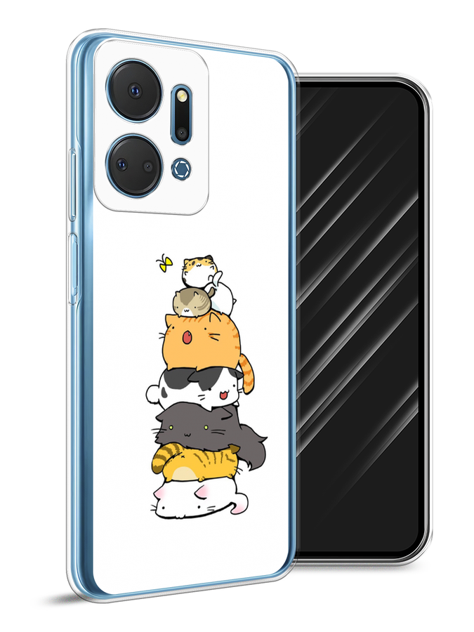 

Чехол Awog на Honor X7A Plus "Бутерброд из котиков", Коричневый;белый;серый, 6121850-1