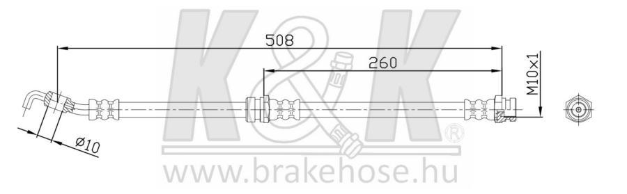 

Шланг тормозной задн MAZDA: 626 V (GF) 1.9/2.0 97- K&K FT4061, FT4061