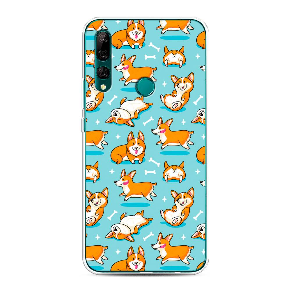 

Чехол Awog на Huawei Y9 Prime 2019 "Веселые корги", Коричневый, 611950-2