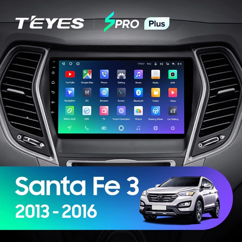 Автомобильная магнитола Teyes SPRO Plus 464 Hyundai Santa Fe 3 2013-2016 Тип-A 3470000₽